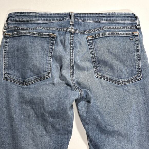 Rag & Bone Dre Low Rise Slim Boyfriend Jeans Women’s Distressed Hem Mariposa 32 - Picture 6 of 10
